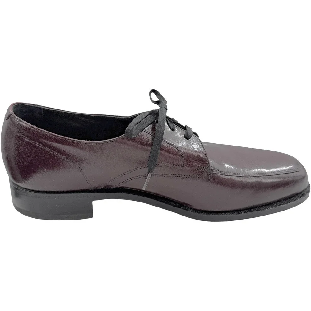 Florsheim Burgundy Leather Apron Toe Dress‎ Shoes Size 8.5 Vintage Classic